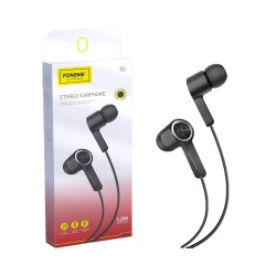 Foneng Wired Earphones T57 with Microphone 3.5mm 1.2M Black Foneng Wired Earphones T57 with Microphone 3.5mm 1.2M Black